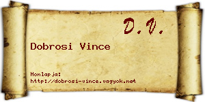 Dobrosi Vince névjegykártya